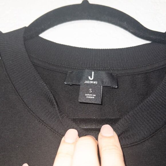Jason Wu Black Ruffle‎ Sleeve Sweater Size Small - Picture 5 of 7